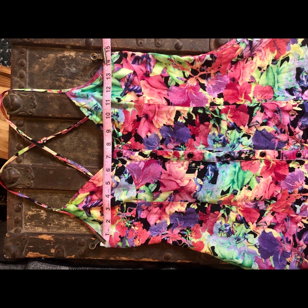 Fun & Flirty Floral Vintage Mini Dress - Picture 3 of 8